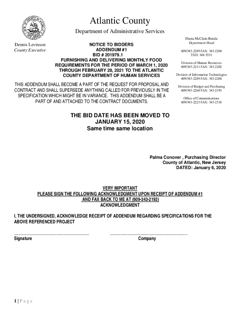 Fillable Online Government at a Glance Atlantic County Government Fax