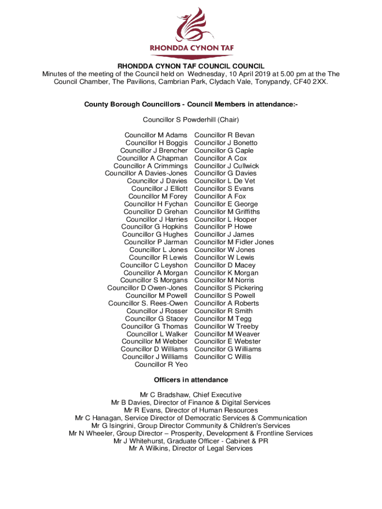 Fillable Online Home Rhondda Cynon Taf County Borough Council Fax Email Print pdfFiller