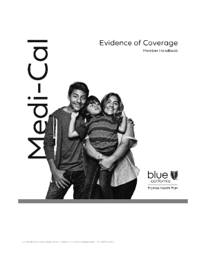 Fillable Online Evidence of Coverage Medi-Cal - Blue Shield of ...