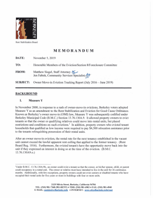 MEMORANDUM - Berkeley Rent Board
