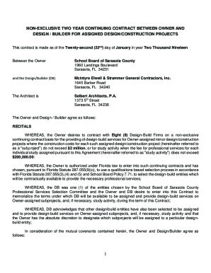 NON-EXCLUSIVE TWO YEAR CONTINUING CONTRACT ...