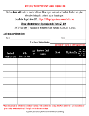 50th Anniversary Certificate RequestCleveland, OH