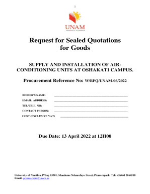 SUPPLY AND INSTALLATION OF AIRCONDITIONING UNITS AT OSHAKATI CAMPUS