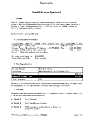 Special Services Agreement Attachment A - web2Merced County