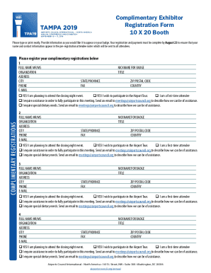 Exhibitor Registration Forms - Airports Council International