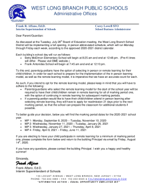 Fillable Online October 11, 2002 - West Long Branch School District Fax