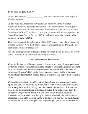 Fillable Online LWVNYS Declaration of Sentiments with Introduction ...