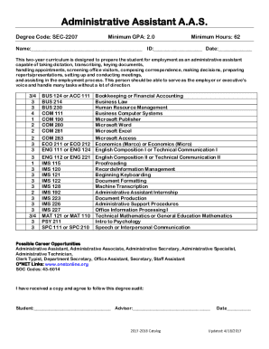 Administrative Assistant A.A.S. - Shawnee Community College -