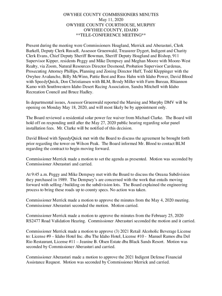 Fillable Online OWYHEE COUNTY COURTHOUSE, MURPHY Fax Email Print