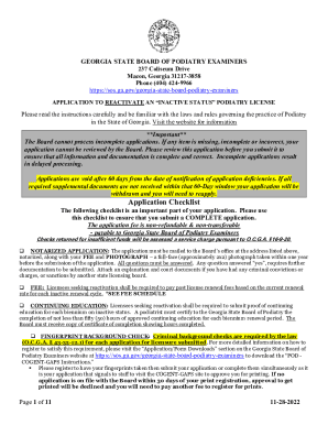 FAQ for the Georgia State Board of Podiatry Examiners