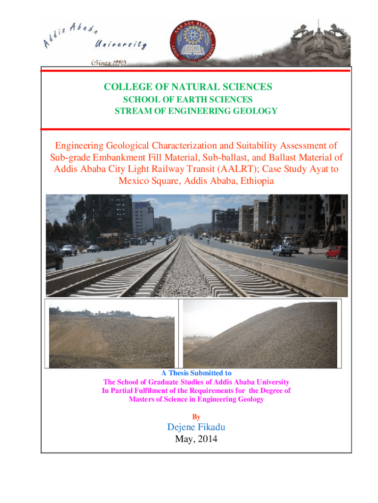 Fillable Online etd aau edu Survey of Railway Ballast Selection and Aspects of Modelling Fax