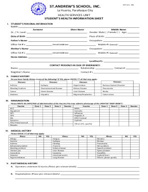 Back to School Forms - St. Andrew's Episcopal School