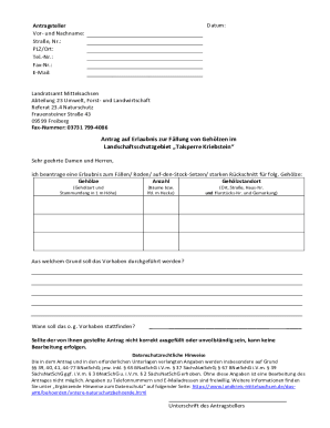 Antrag auf Erlaubnis zur Fllung von Gehlzen im ...