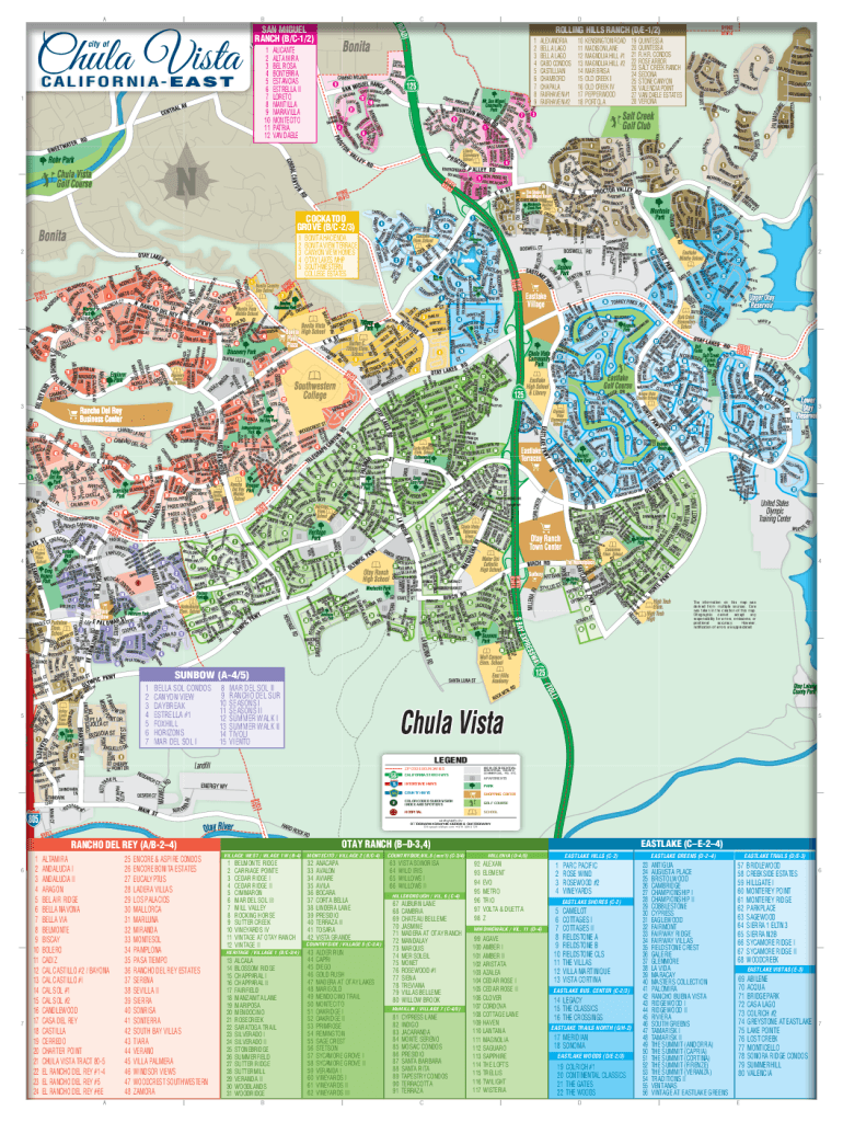 Completable En línea Chula Vista Subdivision Map-EAST Fax Email ...
