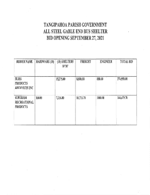 TANGIPAHOA PARISH GOVERNMENT ALL STEEL GABLE END ...