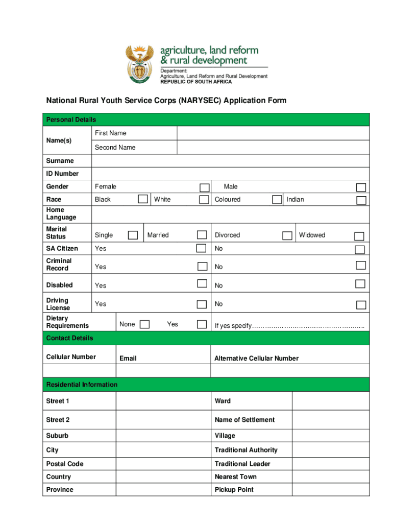 narysec application Preview on Page 1