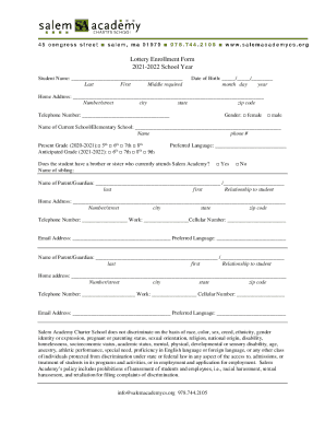Fillable Online STUDENT ENROLLMENT APPLICATION FORM Please note that ...