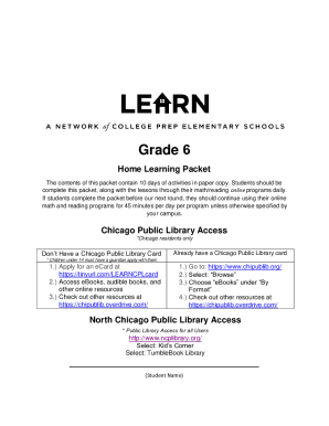 Fillable Online 5th Grade Distance Learning Packet At Home Learning Fillable Online 5th Grade Distance Learning Packet At Home Learning