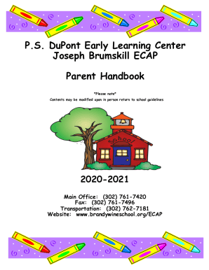 P.S. DuPont Early Learning Center Joseph Brumskill ECAP ...