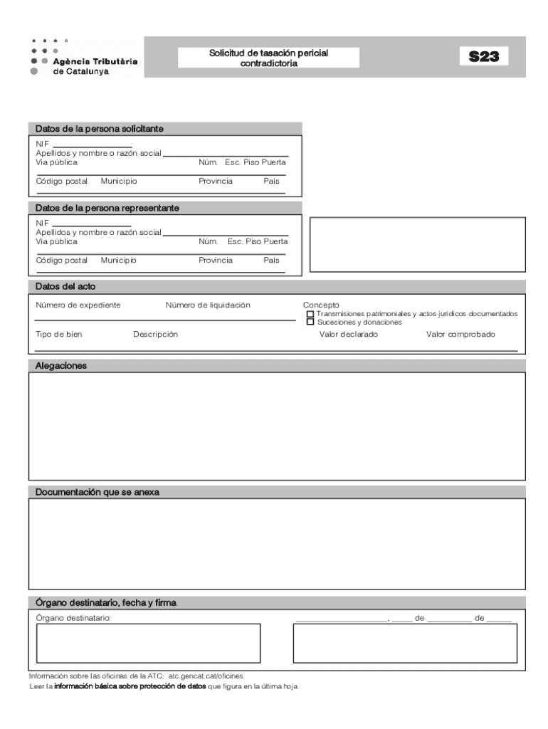 Solicitud de tasacin pericial Preview on Page 1