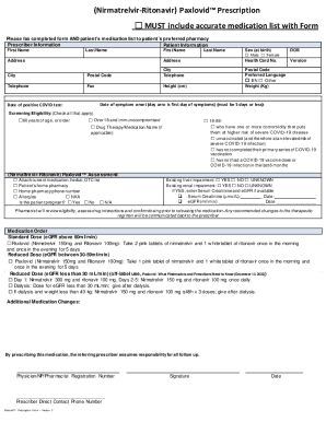 Paxlovid Prescription Form -20221219v3