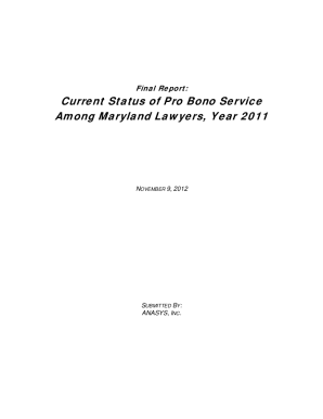 Current Status of Pro Bono Service Among ... - Maryland Courts