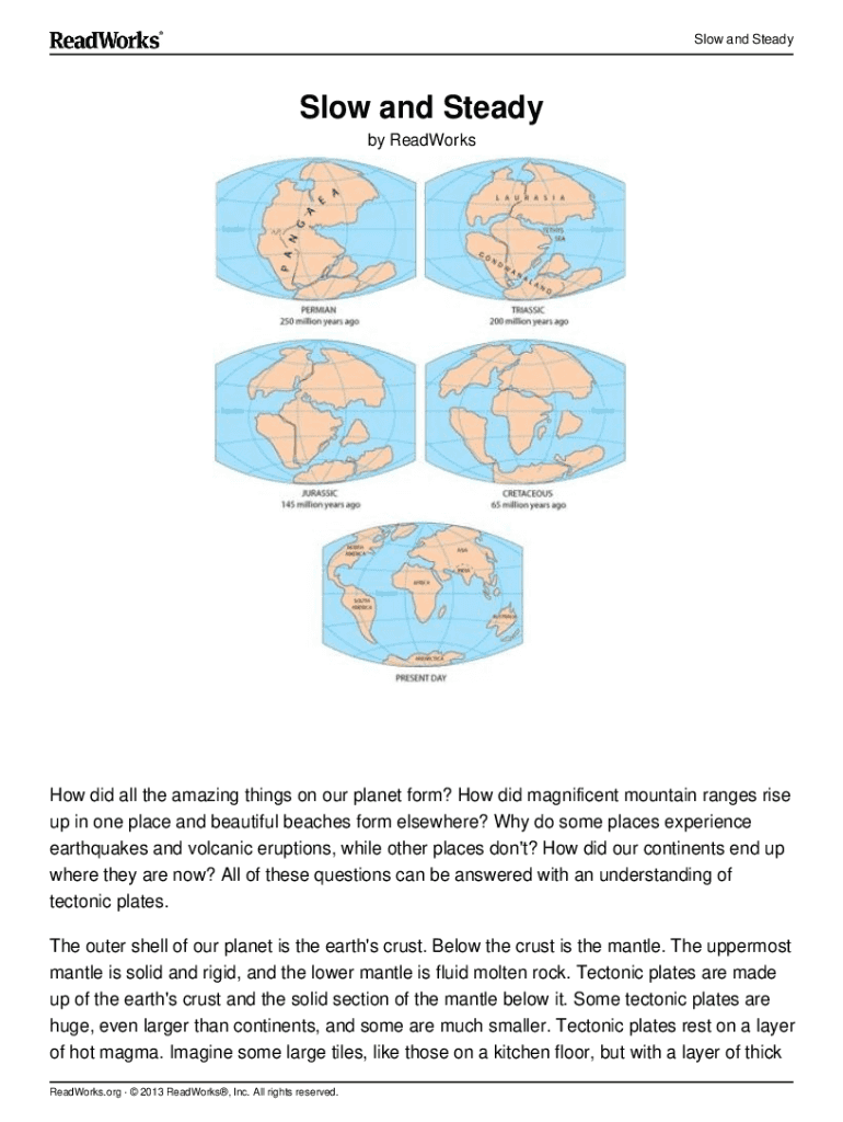 Fillable Online 1. What are tectonic plates made up of? 2. What does