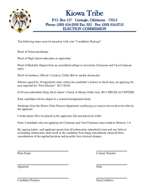 Fillable Online Kiowa Tribe - Tribe, Native American, Native, Tribe Fax ...