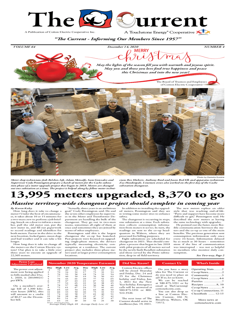 Fillable Online The Current Cotton Electric Cooperative Fax Email Print pdfFiller