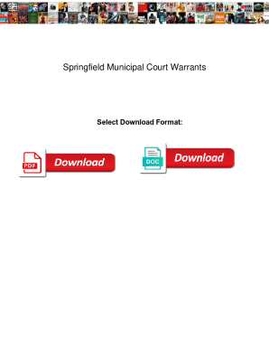 Fillable Online Springfield Municipal Court Warrants Springfield Fillable Online Springfield Municipal Court Warrants Springfield