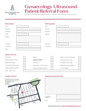 Fillable Online Gynaecology Ultrasound Patient Referral Form Fax Email ...