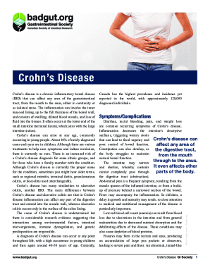 Fillable Online Crohn's Disease: Symptoms, causes, diagnosis, and more ...