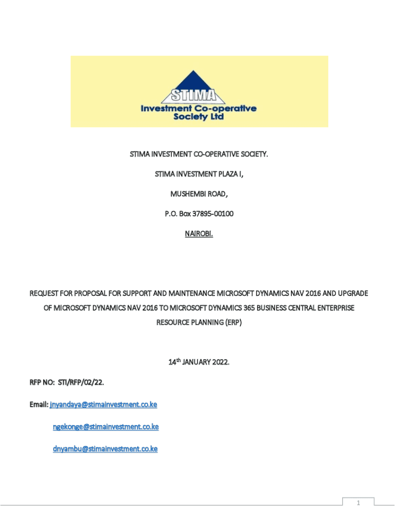 Fillable Online stimainvestment co Stima Investment CoOperative