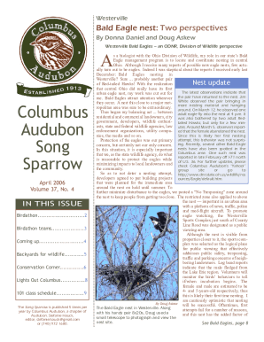 Fillable Online Bald Eagle nest - Columbus Audubon Fax Email Print