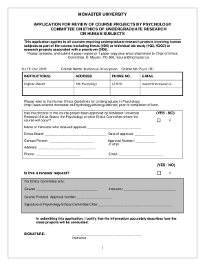 Psychology Ethics Committee for Undergraduate Research