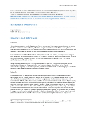 Institutional information Concepts and definitions