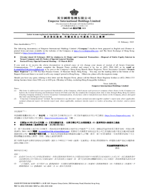 ELECTION OF MEANS OF RECEIPT AND LANGUAGE OF ...