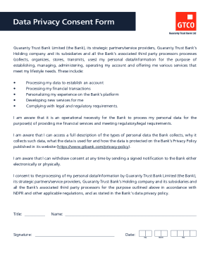 Fillable Online Data Privacy consent form Fax Email Print - pdfFiller
