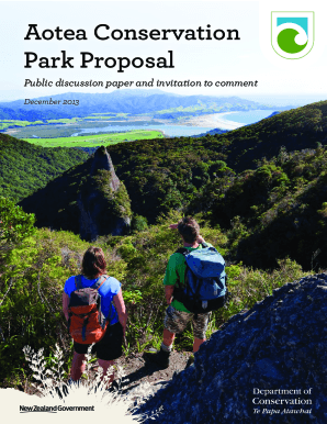 Fillable Online Have your say on a conservation park proposal for Aotea