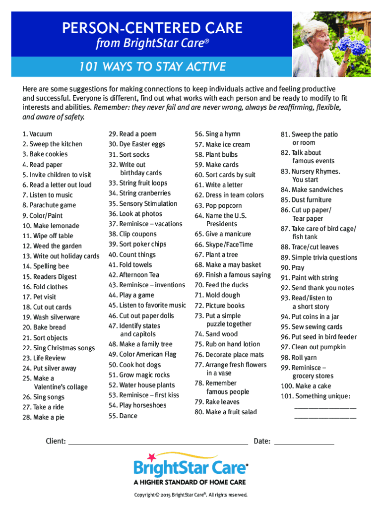 Fillable Online Alzheimer's &amp; Dementia Education Materials for Clients ...