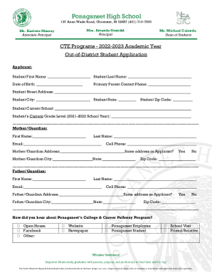 Fillable Online Ponaganset High School SharpSchool Fax Email Print
