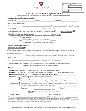 Fillable Online OFFICIAL TRANSCRIPT REQUEST FORM - cloudfront.net Fax ...