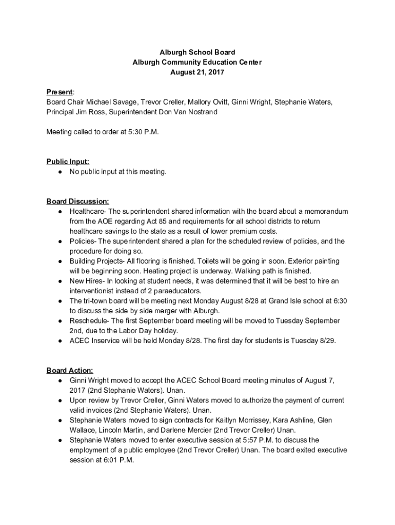Fillable Online Alburgh School Board Amazon AWS Fax Email Print