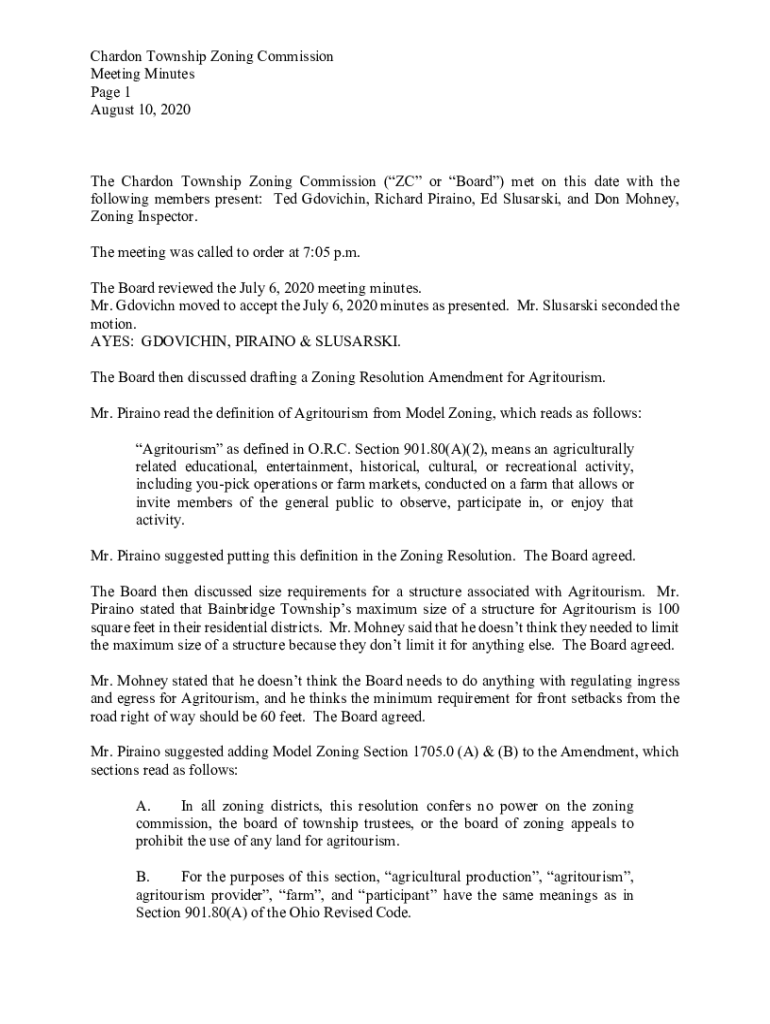 Fillable Online Zoning Commission Chardon Township Fax Email Print