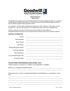 Fillable Online Welcome to Careers section. - Horizon Goodwill ...