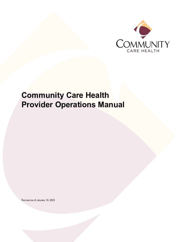 Fillable Online Community Care Provider Education and Training