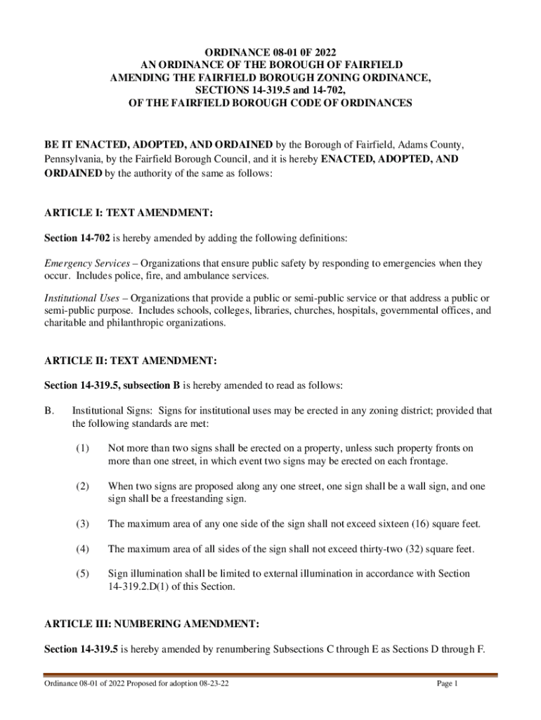 Fillable Online Zones and Zone Regulations Township of Fairfield, NJ