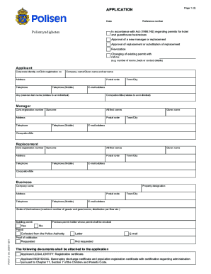 APPLICATION Polismyndigheten