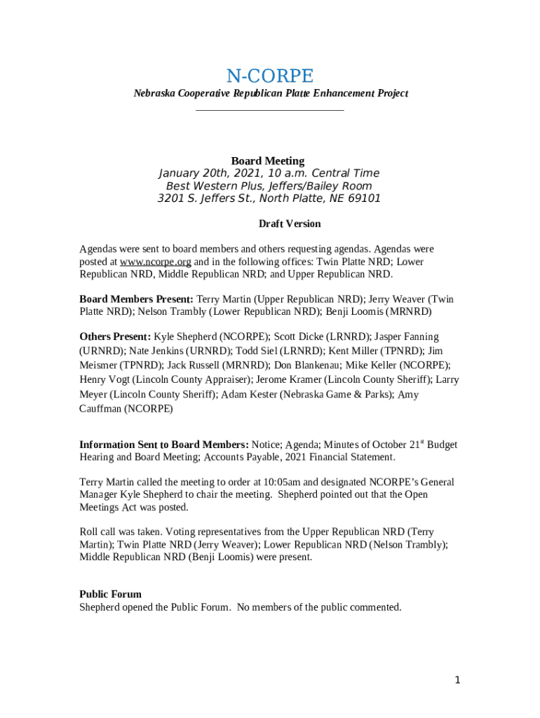 North Platte Planning Commission, adjustment board both to Doc