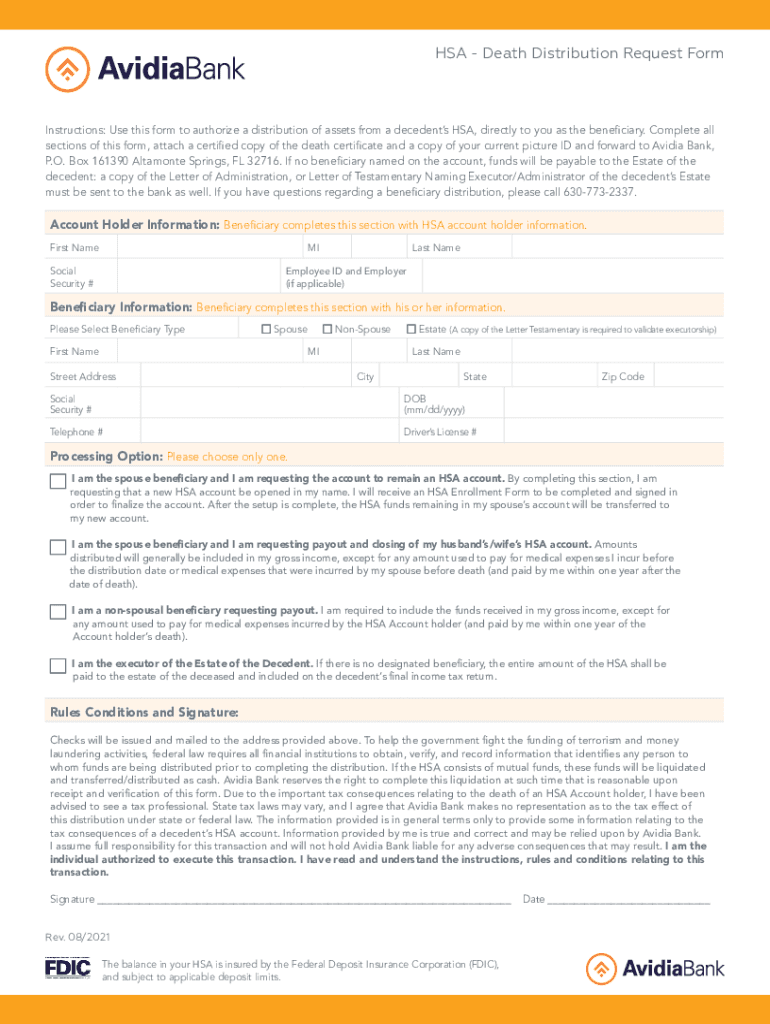Fillable Online Instructions Use this form to authorize a distribution